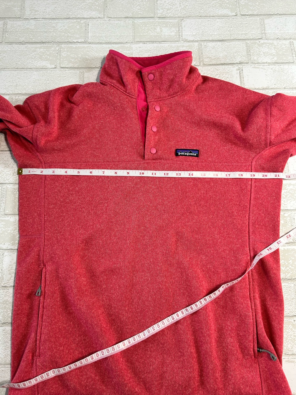 Patagonia Marsupial Snap Fleece Pullover Gorpcore Outdoor Reef Pink size Large - Picture 5 of 7